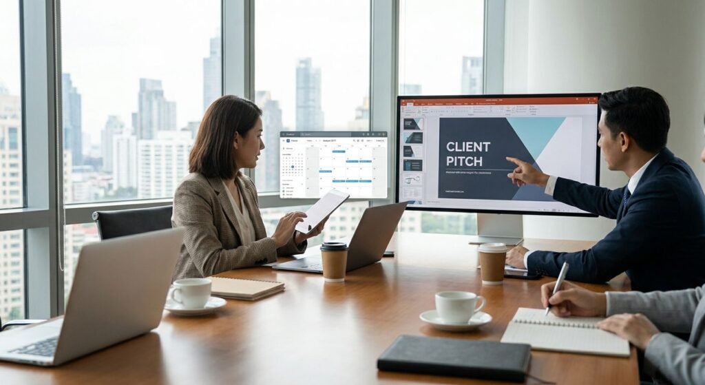 How to book a meeting room for a client pitch