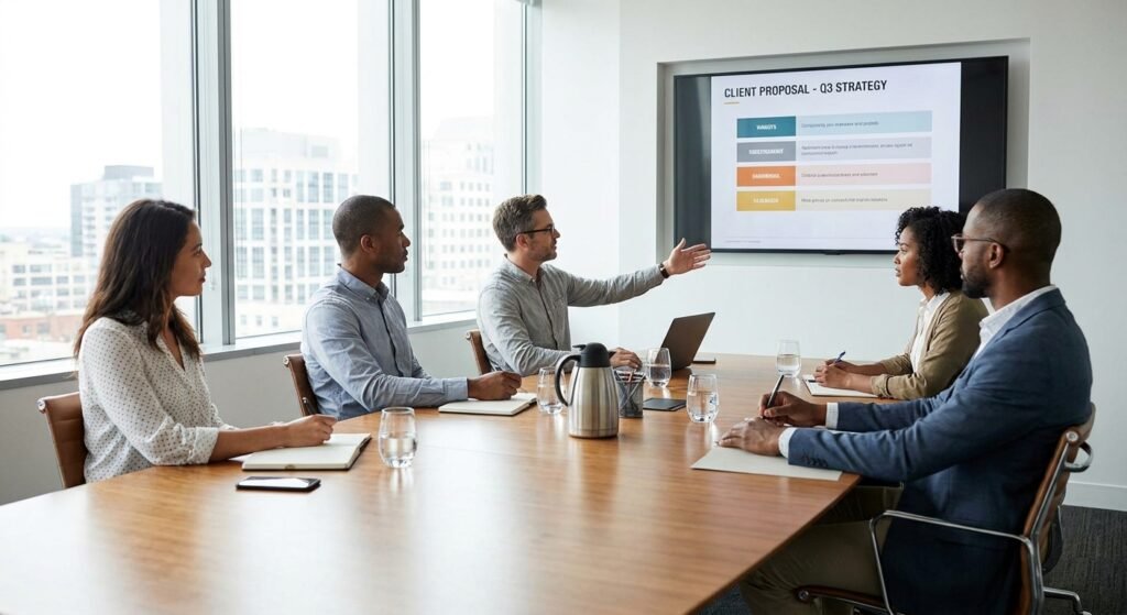 Meeting room hire for client presentations